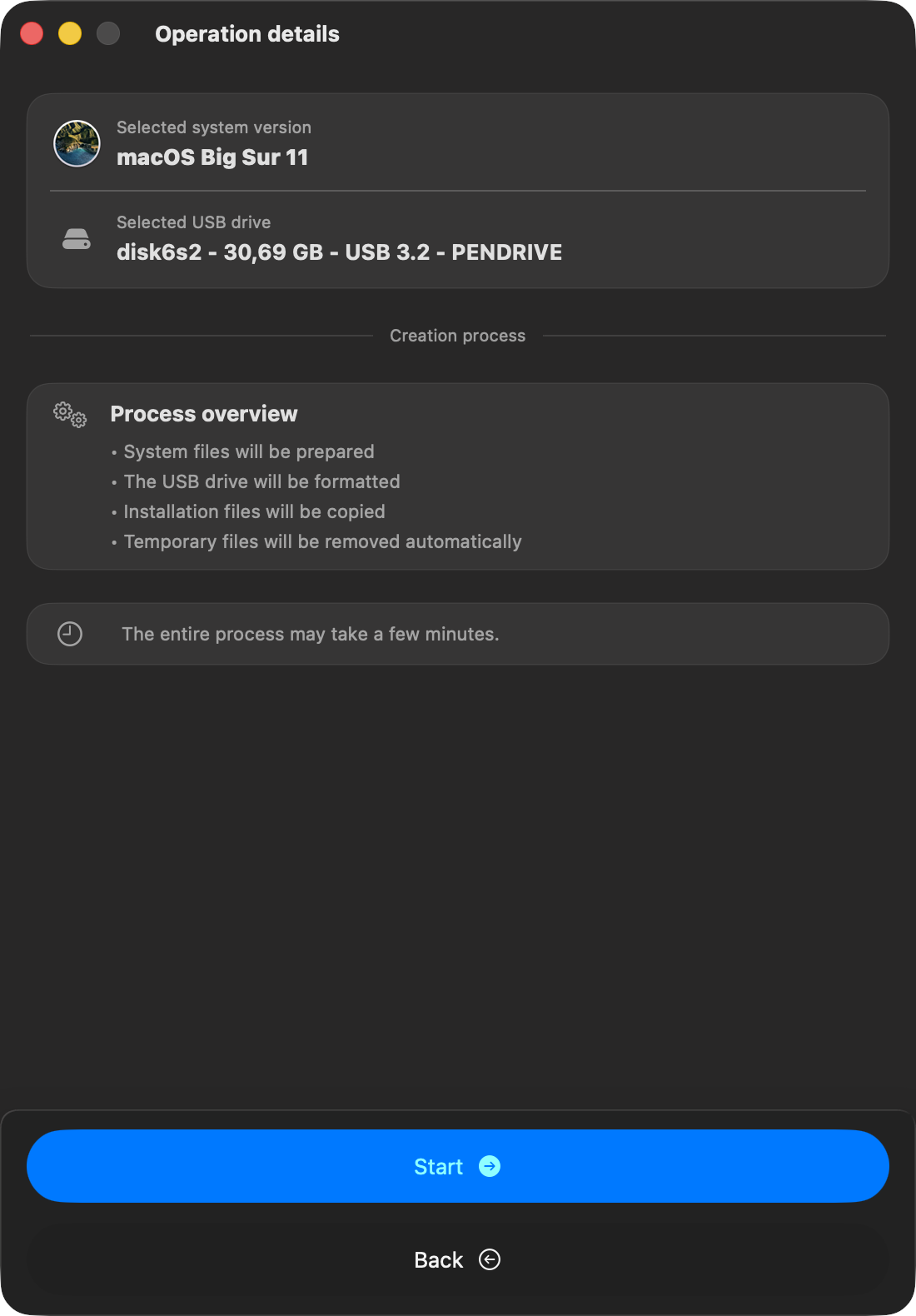macUSB operation overview