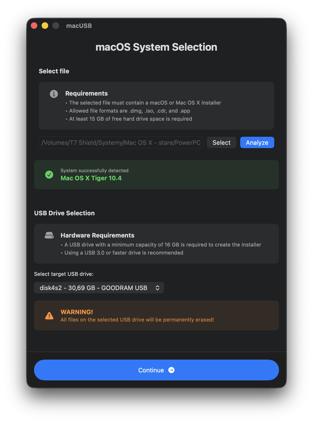 macUSB — System analysis